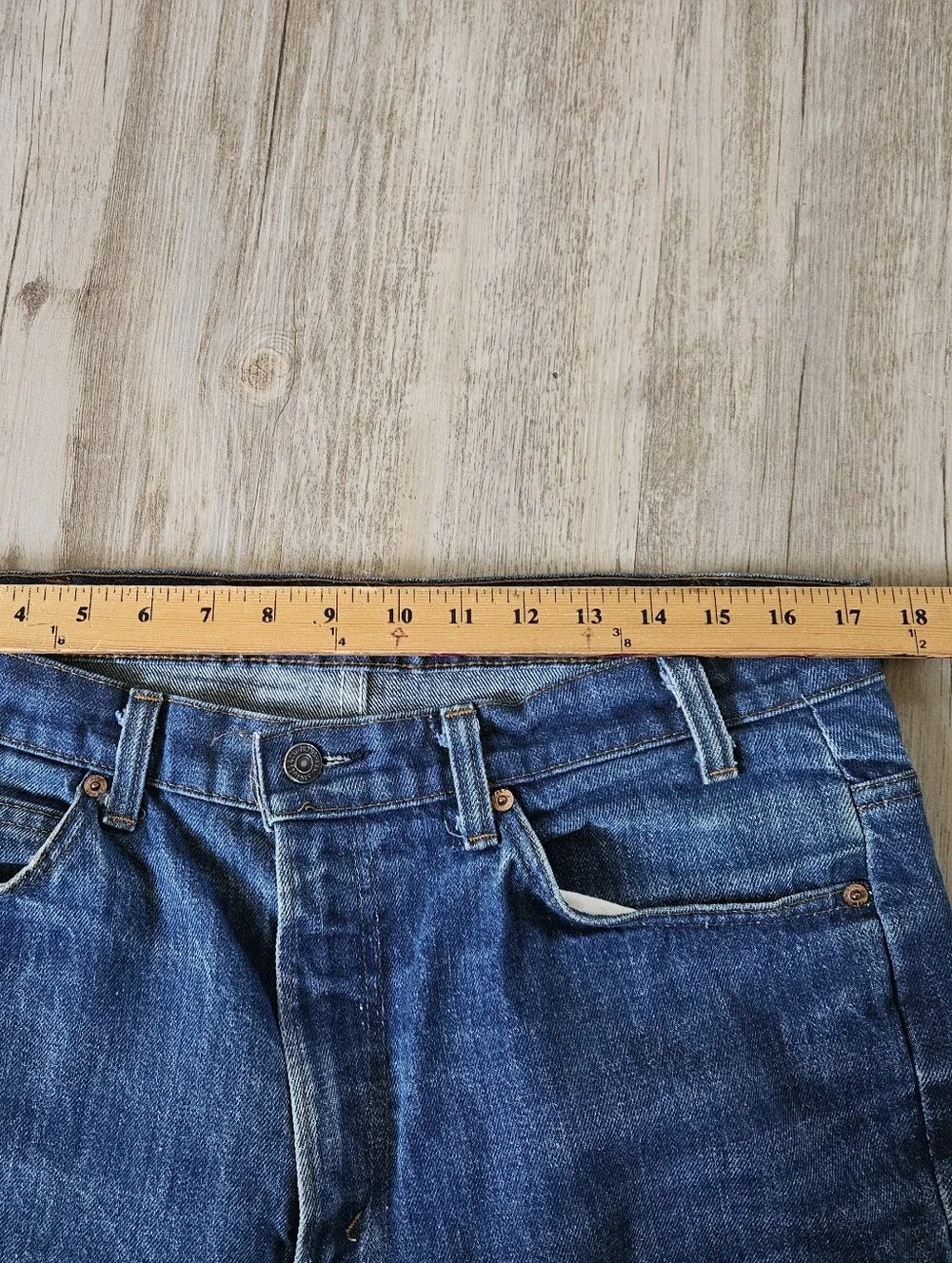 Vintage Levi's 517 Men's Blue Orange Tab Bootcut Jeans 36x33 80's Made In U.S.A